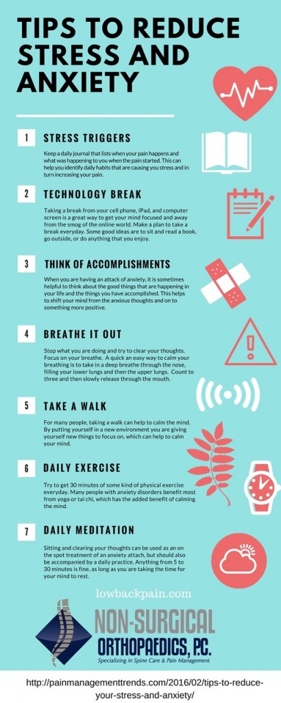 Tips to reduce stress and anxiety